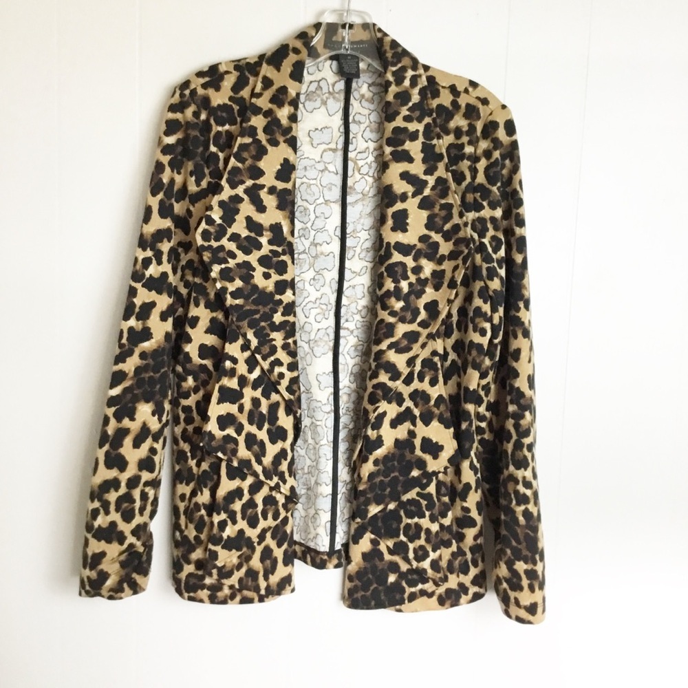 Grace Elements Leopard Print Size M Jacket - image 1
